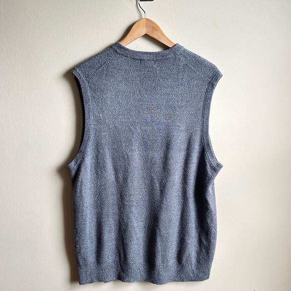 Vintage Stafford Gray V Neck Knitted Argyle Pattern Cozy Sweater Vest Men’s XL - Picture 2 of 3